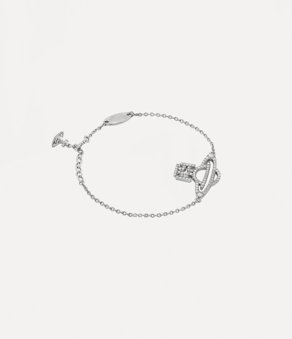 Vivienne Westwood Trudy Bracelet in PLATINUM/WHITE CZ